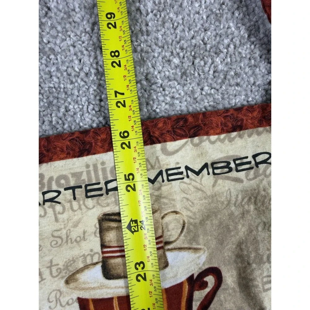 Vintage Coffee Drinkers Anonymous Novelty Apron Two Pockets Brown Tan Kitchen